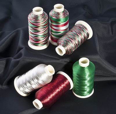 Variegated Rayon Thread 1,000m - colour 5537 (Christmas)