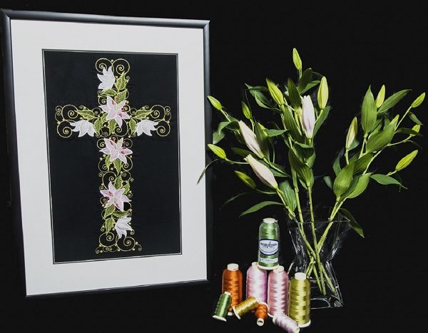 Just Lilies Cross - Thread Kit (9 x Viscose Rayon 1,000m and 1 x Metallic Thread 1,000m)