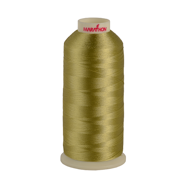 Marathon Viscose Rayon Thread -  1,000m:  Colour 1016 (Greenish Gold)