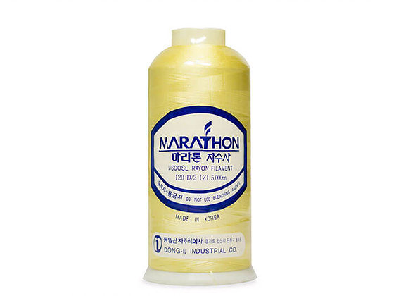 Marathon Viscose Rayon Thread 5000m-color:1006 (Pale Yellow)