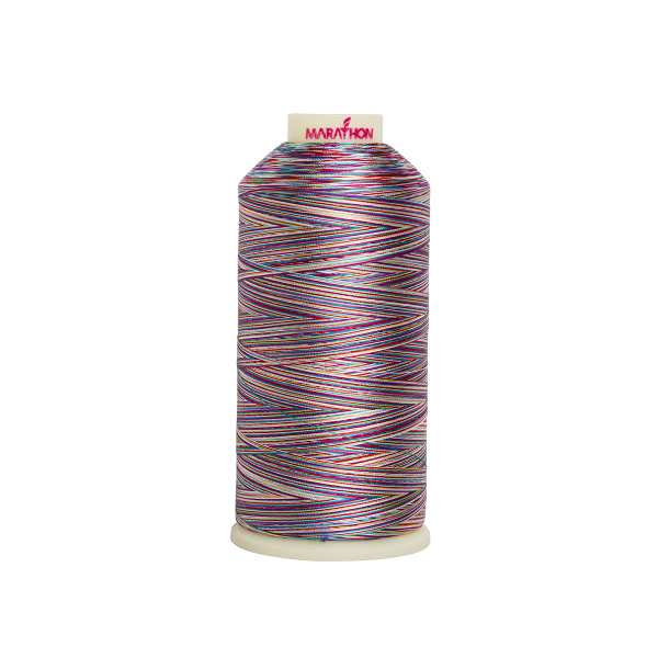 Variegated Rayon Thread 1000m-color:5006 Darker Rainbow
