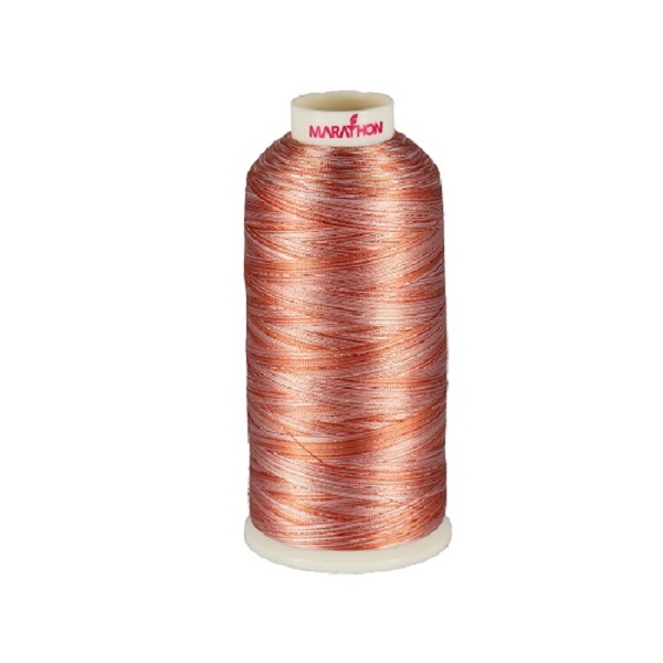 Variegated Rayon Thread 1000m-color:5502 (Peach/ Cream)