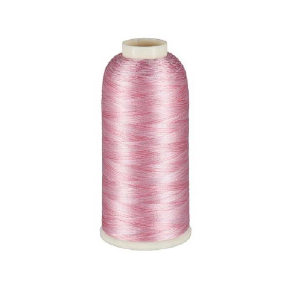 Variegated Rayon Thread 1000m-color:5504 (Pale Pink/ Medium Pink)