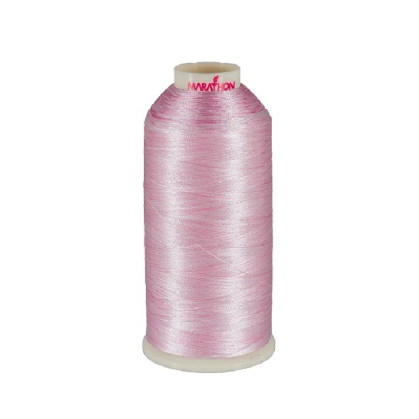 Variegated Rayon Thread 1000m-color:5506 (Palest Pink/ Pale Pink)