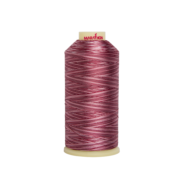 Variegated Rayon Thread 1000m-color:5511 (Pale to Darkest Dusty Pink/ Burgundy)